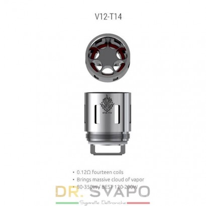 Résistances pour cigarettes électroniques-SMOK - V12-T14 0.12 ohm-SMOK