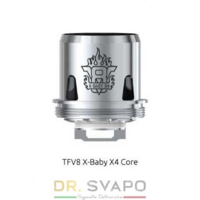 Résistances pour cigarettes électroniques-SMOK TFV8 X-Baby - Bobine X4 0.13 ohm-SMOK