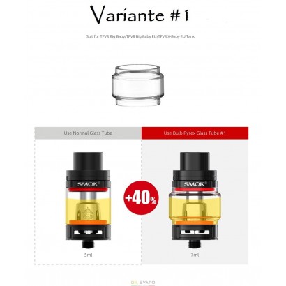 Atomiseurs en verre de remplacement-Verre Glas Tube Smok TFV8 Baby / Big Baby / X- Baby-SMOK