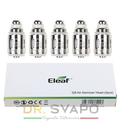 Resistors for Electronic Cigarettes Resistance Eleaf GS Air Head Coil in Cotton 1.2 ohm