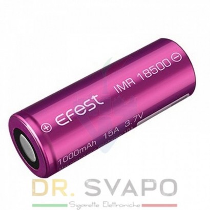 Vaping Rechargeable Batteries EFEST IMR 18500 1000 mAh 15A Flat Top rechargeable battery