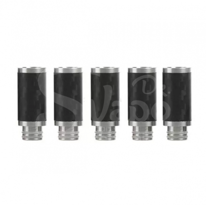 Drip Tip 510-Drip Tip 510 en acier 316L et carbone - Noir-No Brand