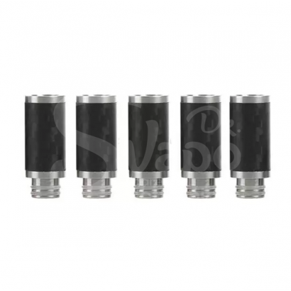 Drip Tip 510 Drip Tip 510 in 316L Steel and Carbon - Black