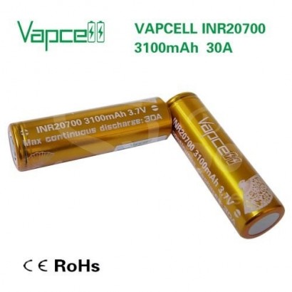 Batterie Ricaricabili-Batteria Pila Ricaricabile Vapcell 20700 - 3100 mAh 30A