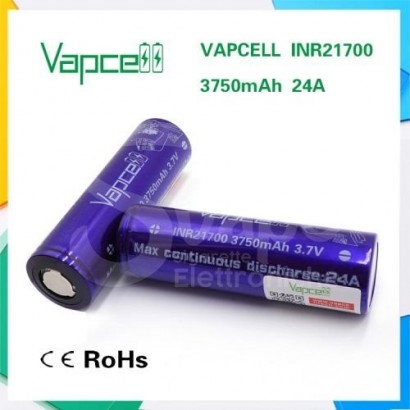 Batterie Ricaricabili-Batteria Pila Ricaricabile Vapcell 21700 - 3750 mAh 24A