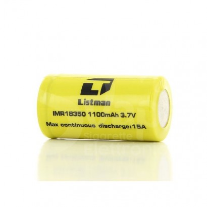 Vaping Batteries rechargeables-Batterie rechargeable 18350 1100mAh 9A - Listman-Listman
