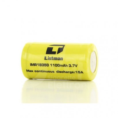 Vaping Rechargeable Batteries Rechargeable battery 18350 1100mAh 9A - Listman