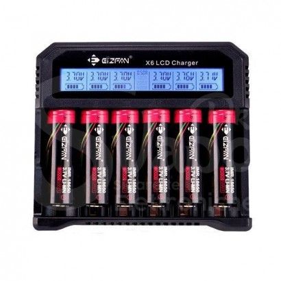 Vaping Ladegeräte-EFAN 6 Slot Universalladegerät NC6 mit Display-EFAN