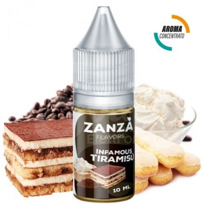 Concentrated Vaping Flavors Aroma Concentrate Infamous Tiramisu ZANZÀ 10ml