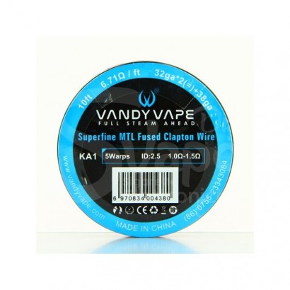 Fils de vaporisation résistifs-Vandy Vape Superfine MTL Kanthal A1 Fused Clapton 32X2 + 38ga-Vandy Vape
