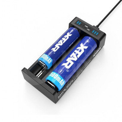 Chargeurs de vapotage-Chargeur de batterie rechargeable MC2 Plus à 2 emplacements - XTAR-XTAR