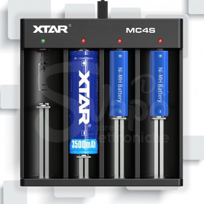 Caricabatterie-Caricabatterie Pile Ricaricabili MC4S 4 Slot - XTAR