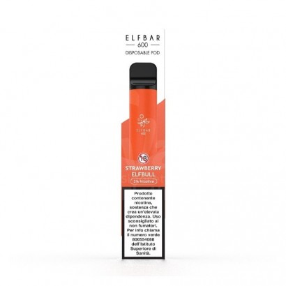 Elf Bar Elf Bar 600 Disposable Cigarette - Strawberry Elfbull