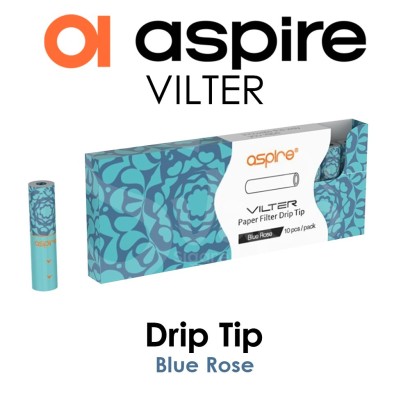 Drip Tip Vaping Aspire Vilter Blue Rose cotton filters