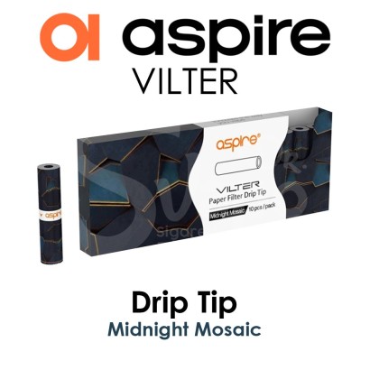 Drip Tip Vaping Aspire Vilter Midnight Mosaic cotton filters