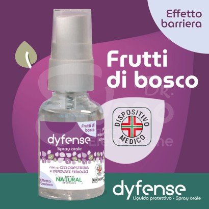 Sanitizers and antibacterial gels Dyfense Oral Spray Berries 20ml