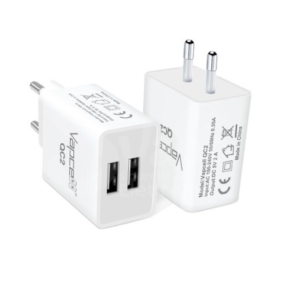 Vaping Ladegeräte-Vapcell QC2 10 W Dual-USB-Wandladegerät-Vapcell