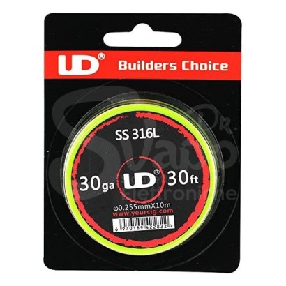 Resistive Vaping Wires UD Youde SS316L 30ga 0.25mm 10 meters