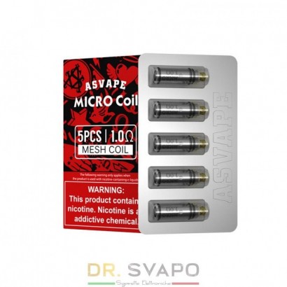 Resistors for Electronic Cigarettes Asvape Resistance - Micro Coil 1.0 ohm Mesh