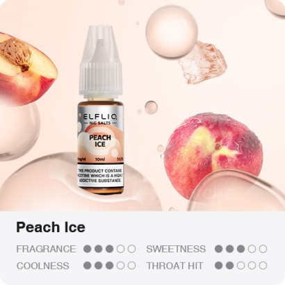 Ready Liquids 10ml Elfliq Peach Ice - Liquido Pronto 10ml