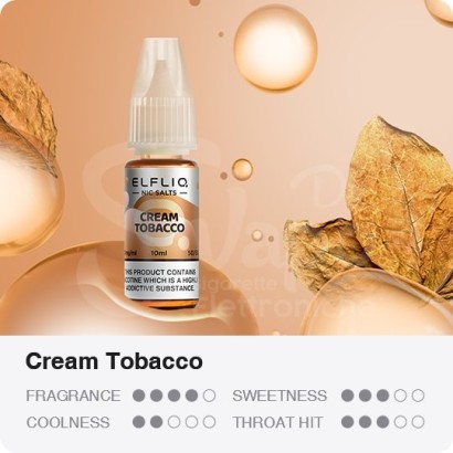 Ready Liquids 10ml Elfliq Cream Tobacco - Liquido Pronto 10ml