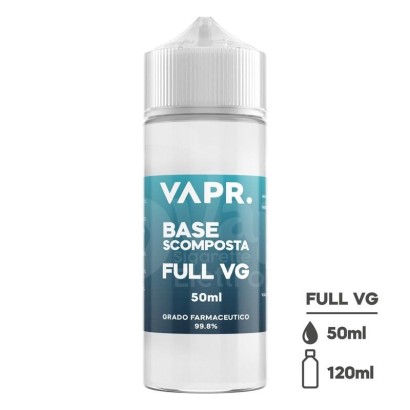 PG & VG Svapo FULL VG Vegetable Glycerin 50ml in 120ml bottle - VAPR