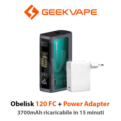 Vaping Batterien-Geekvape Obelisk 120 FC Box Mod + 65W FC-Adapter-GeekVape