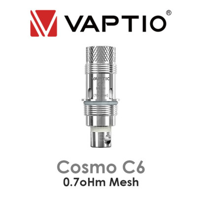 Resistors for Electronic Cigarettes Vaptio Cosmo C6 0.7oHm Mesh Coil