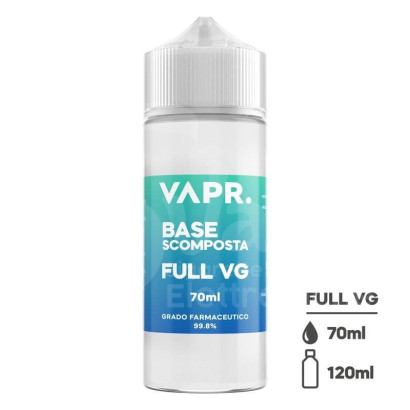 PG et VG Svapo-Glycérine végétale FULL VG 70ml en flacon de 120ml - VAPR-VAPR