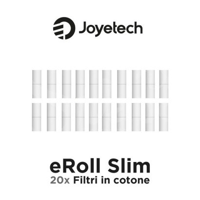 Drip Tip Sigarette Elettroniche-Filtri in cotone Drip Tip Joyetech eRoll Slim 20pz