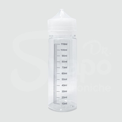 120 ml transparente, graduierte Flasche