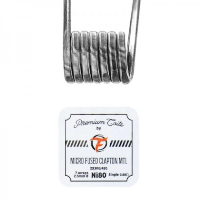 Resistenze Micro Fused Clapton MTL Ni80 0.88oHm 2.5mm - Fumytech