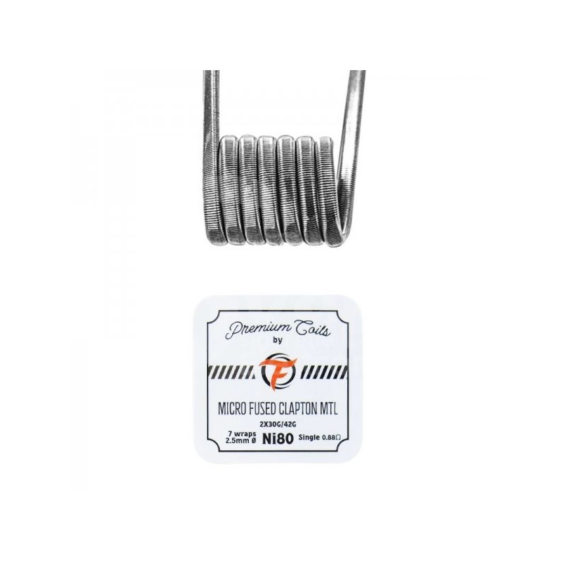 Resistenze Micro Fused Clapton MTL Ni80 0.88oHm 2.5mm - Fumytech