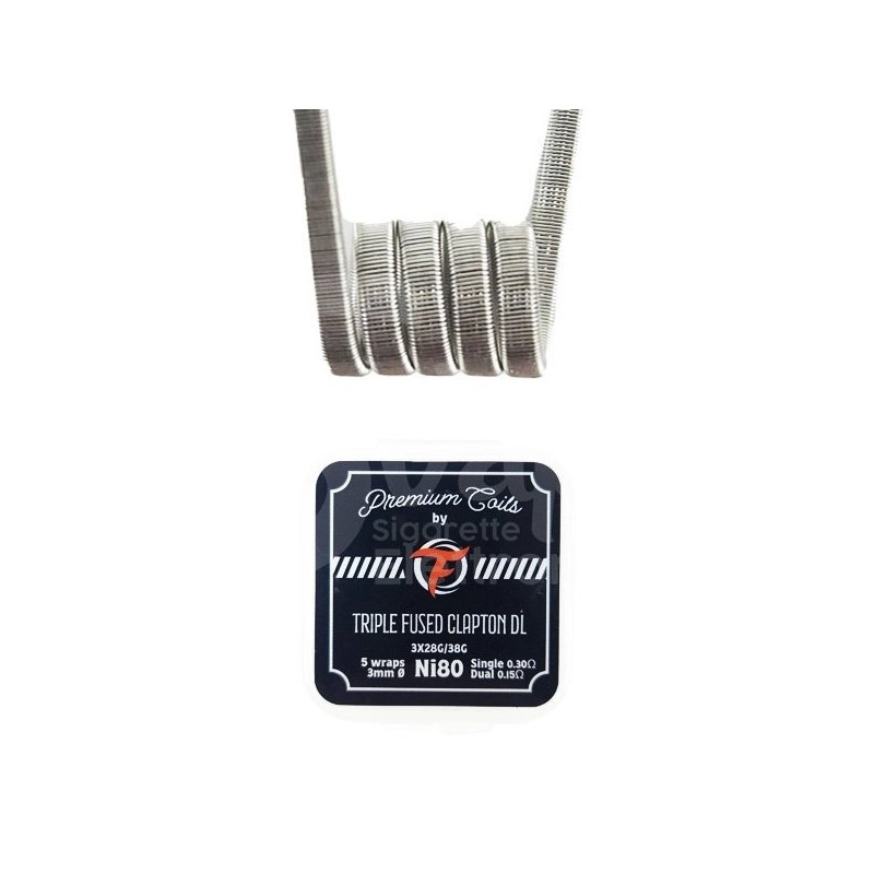 Resistenze Triple Fused Clapton DL Ni80 0.3oHm 3mm - Fumytech
